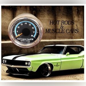 Vintage Sun Super Tach Il RPM Gauge Tachometer